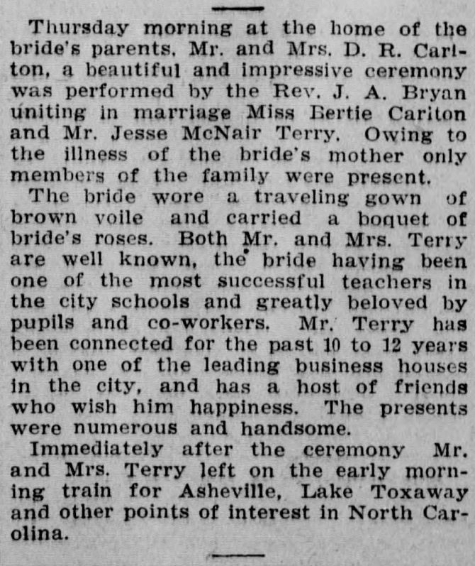 Bertie Carlton-Jesse McNair Terry